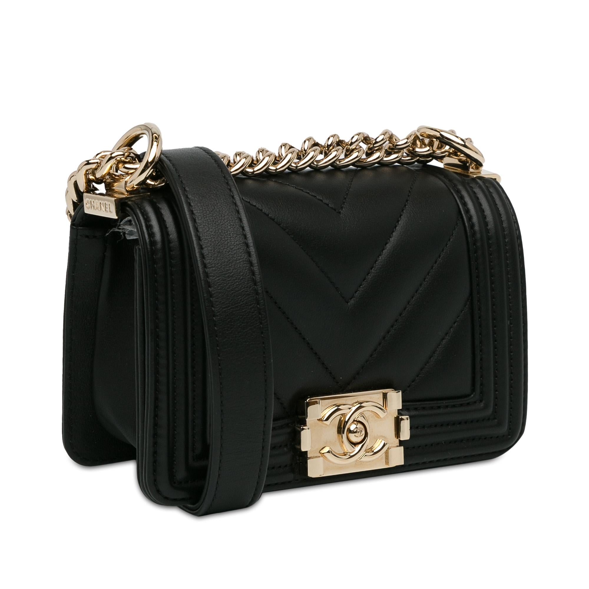 Top Quality Chanel Small Chevron Boy Flap (SHG-PGXrMi)