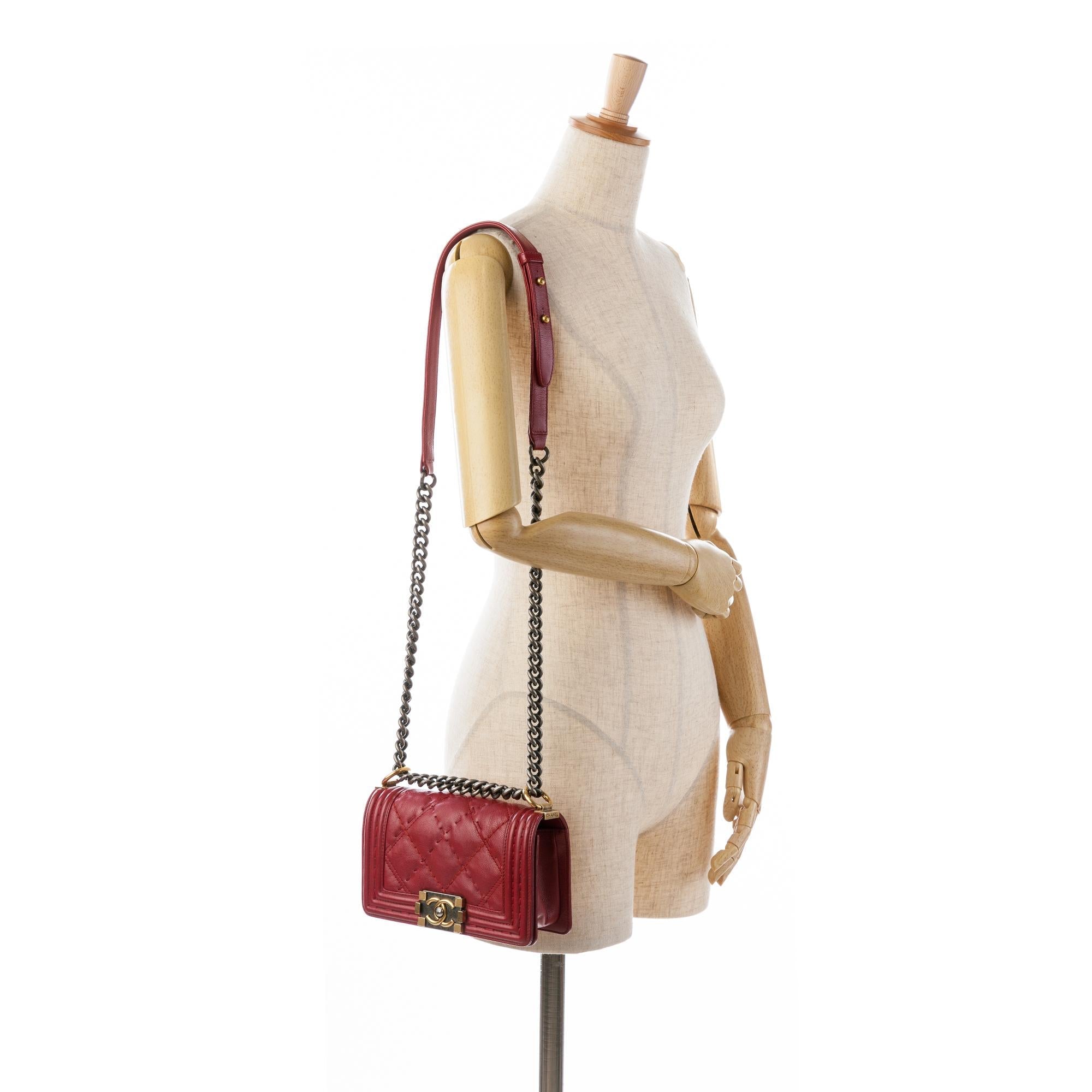 Top Quality Chanel Small Grained Calfskin Boy Double Stitch Flap (SHG-5sJFKX)