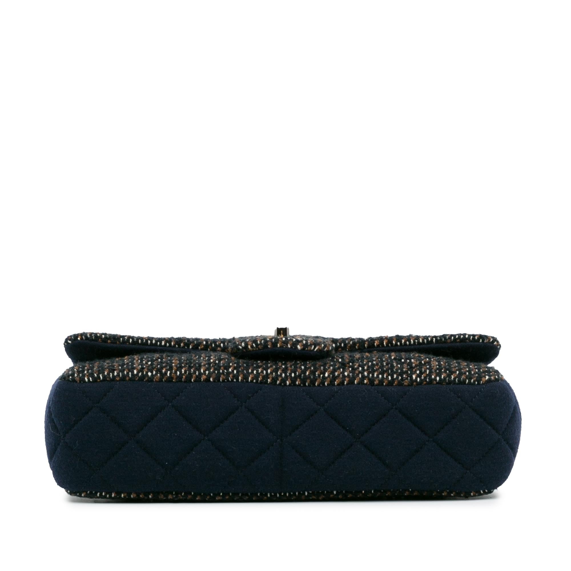 Top Quality Chanel Small Jersey Tweed Flap (SHG-6Tm9uk)