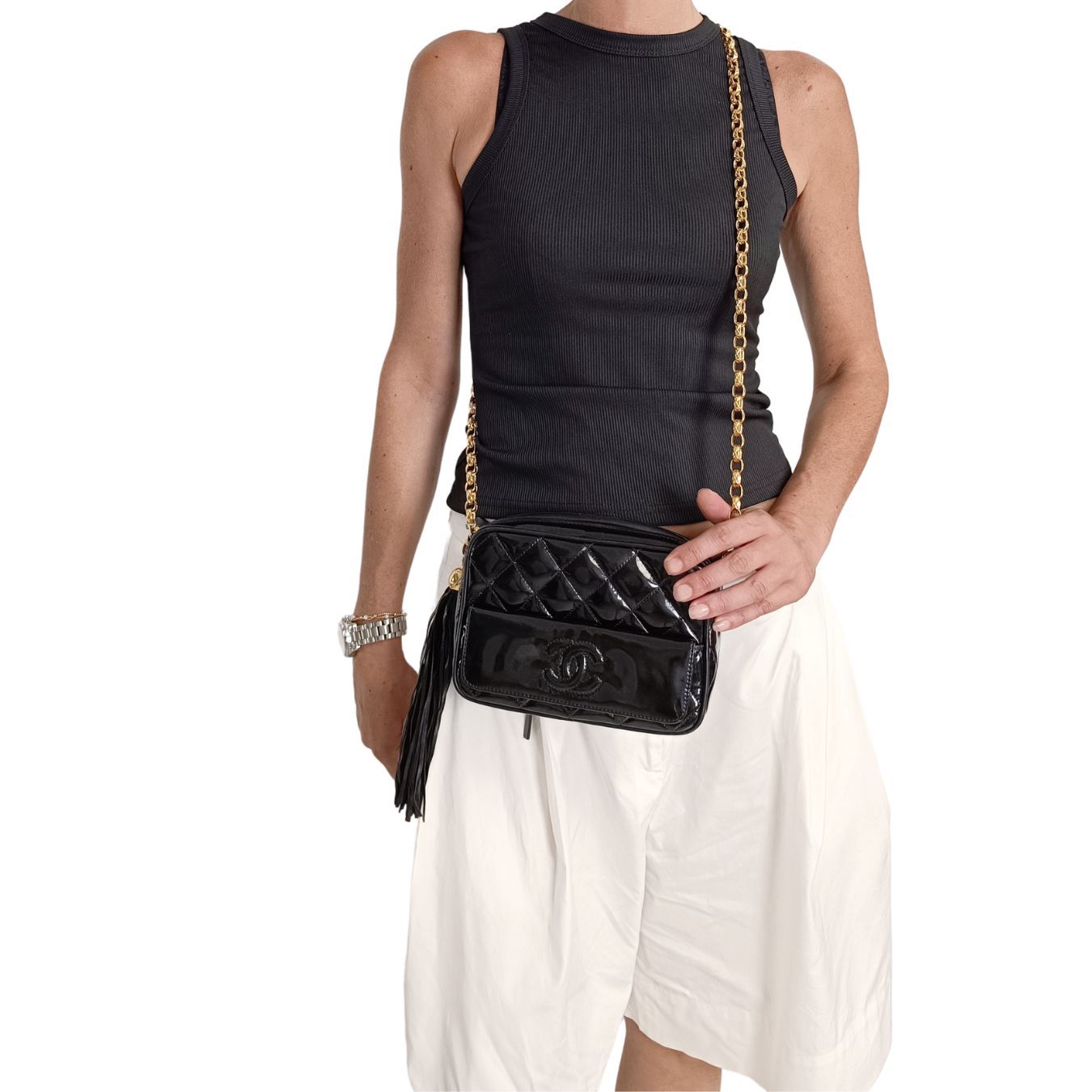 Top Quality Chanel Top Quality Chanel Top Quality Chanel vintage Camera Matelasse bag in patent leather