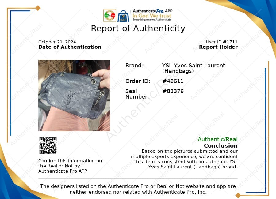 Handbag Luxury Designer By Yves Saint Laurent. Size: Small