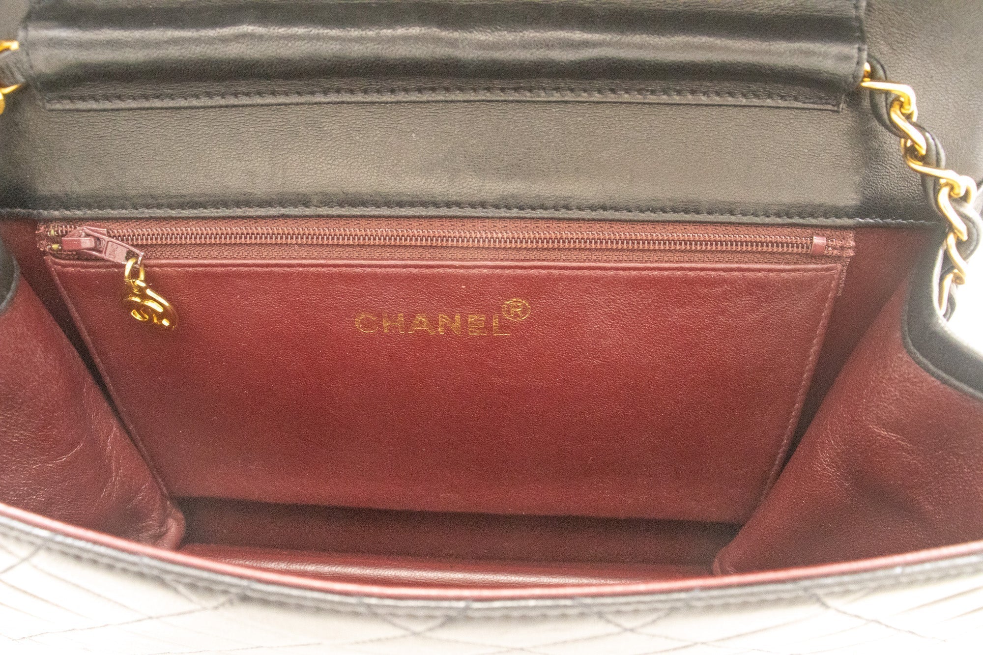 Top Quality Chanel Chain Shoulder Bag Clutch Black Quilted New Lambskin Purse