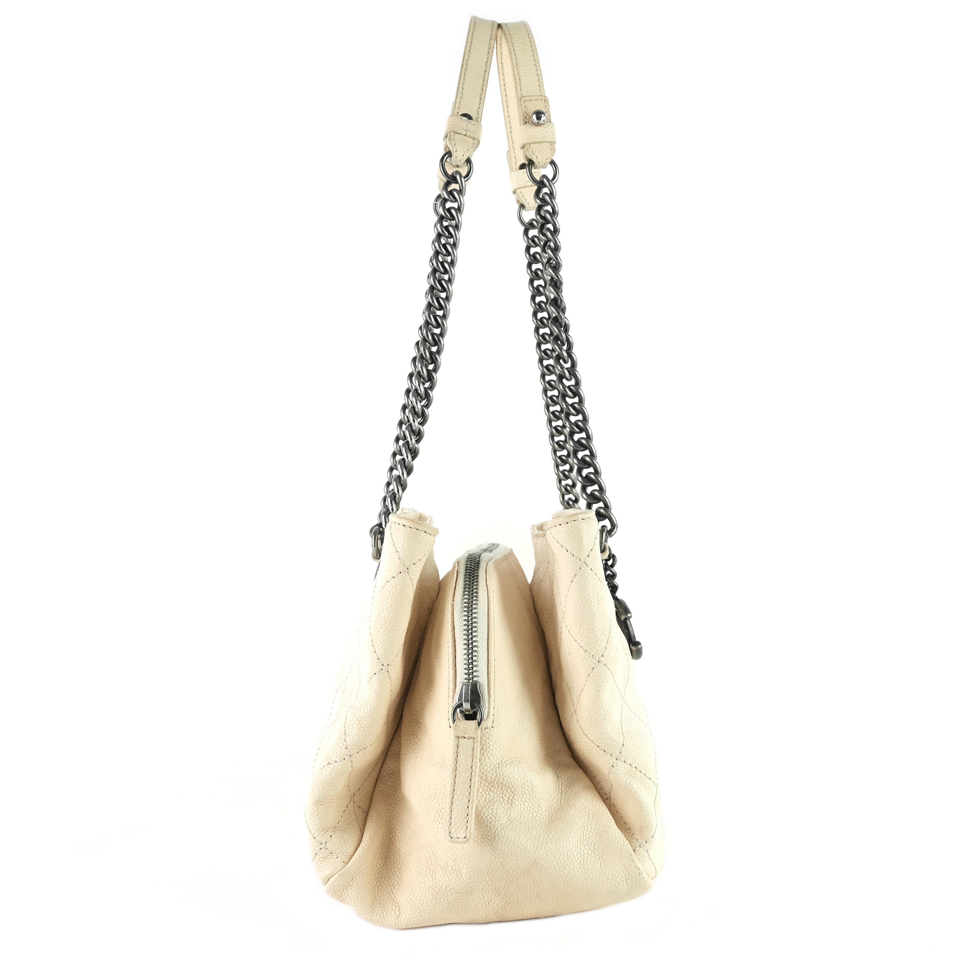 Top Quality Chanel Chic Small Matelasse Caviar Leather Tote Bag