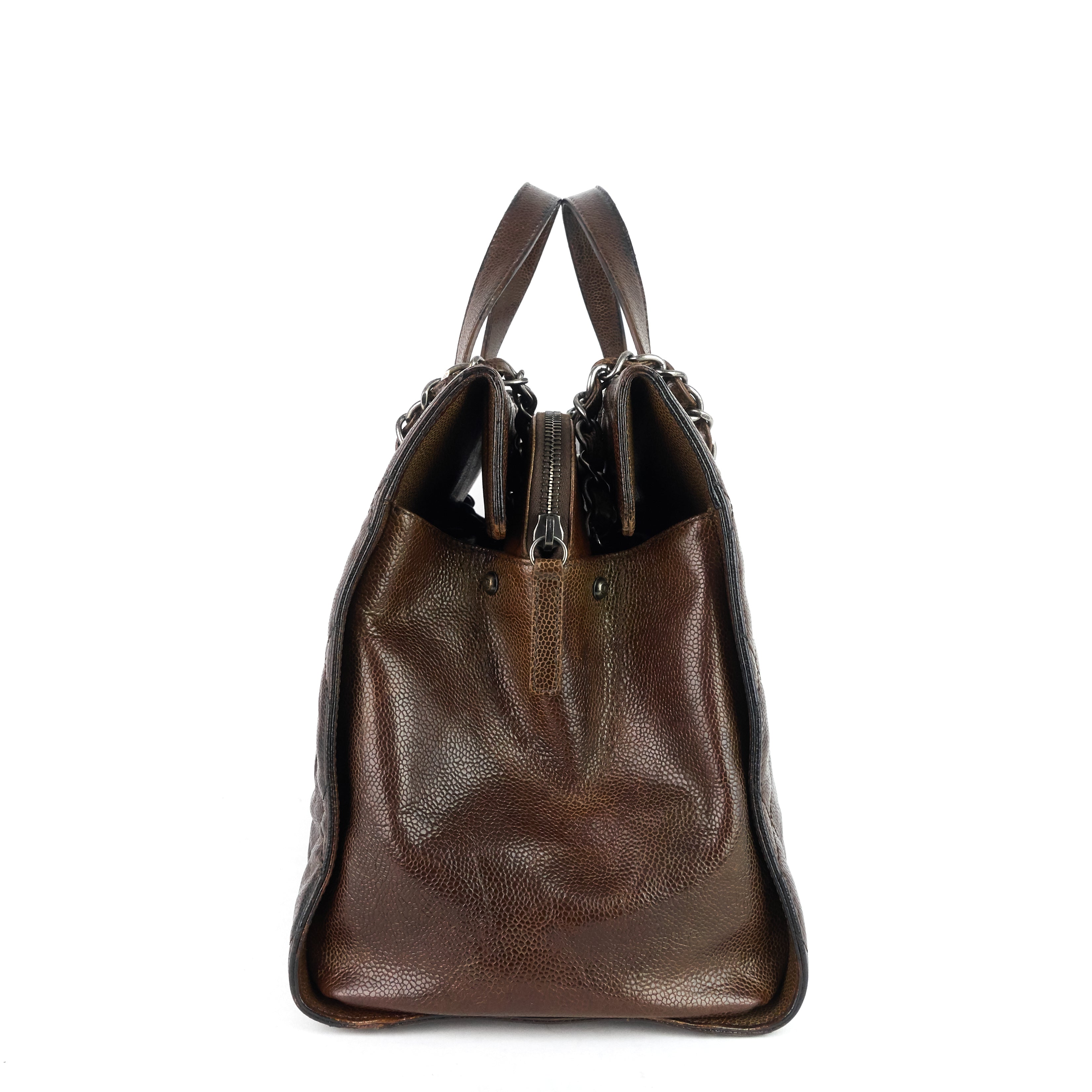 Top Quality Chanel CC Crave Glazed Caviar Tote Bag