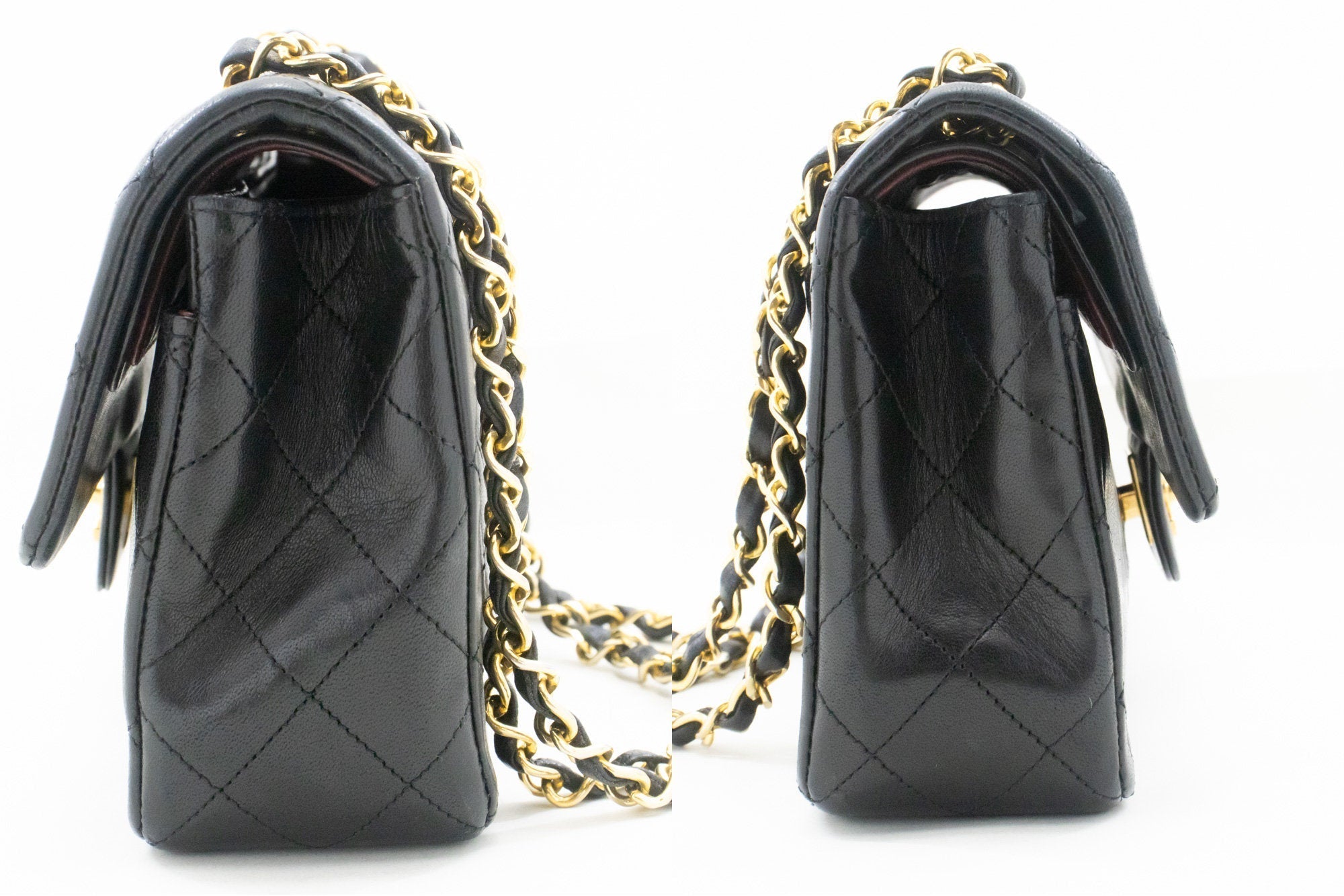 Top Quality Chanel Classic Double New 9 Chain Shoulder Bag Black Lambskin