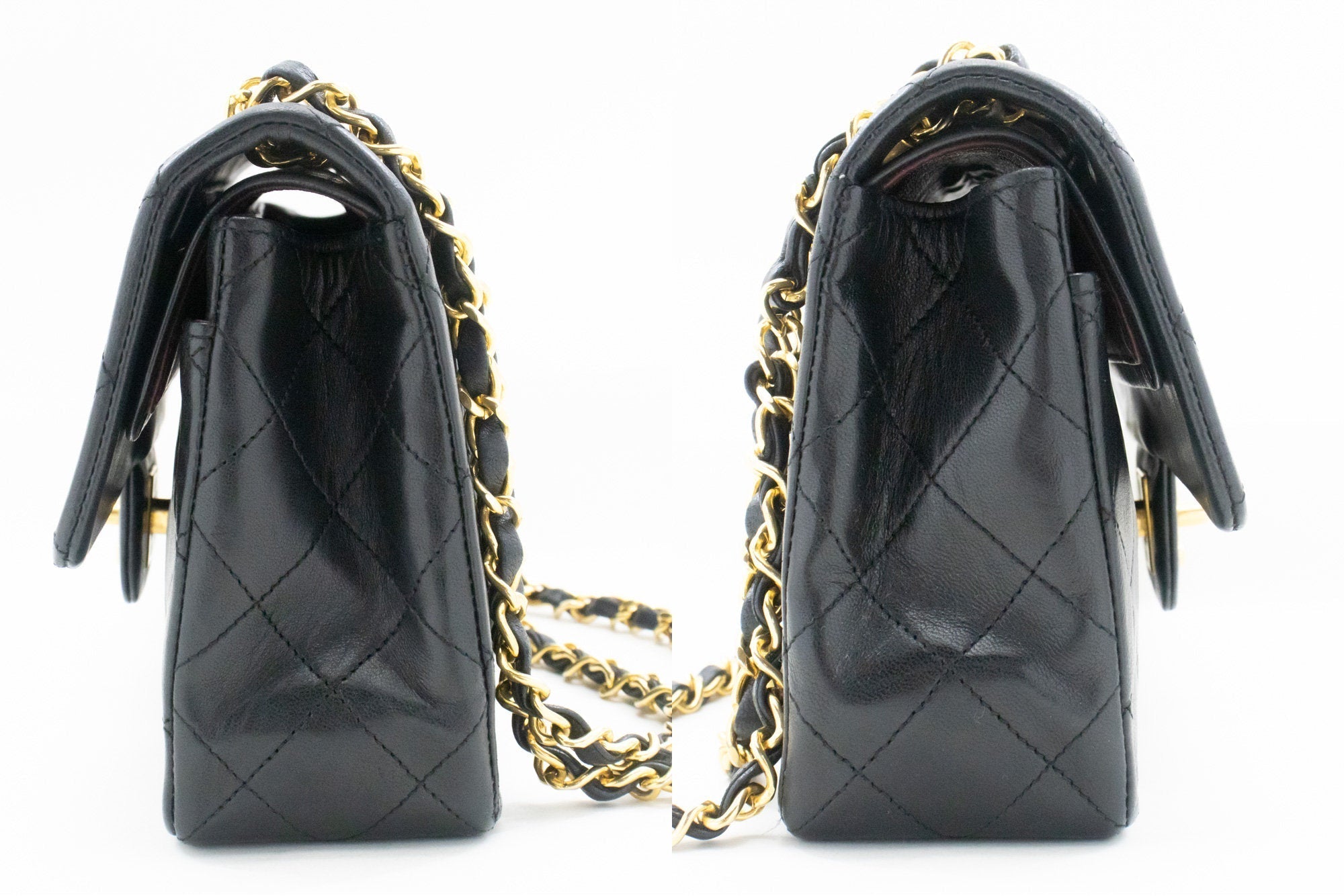 Top Quality Chanel Classic Double New 9 Chain Shoulder Bag Black Lambskin