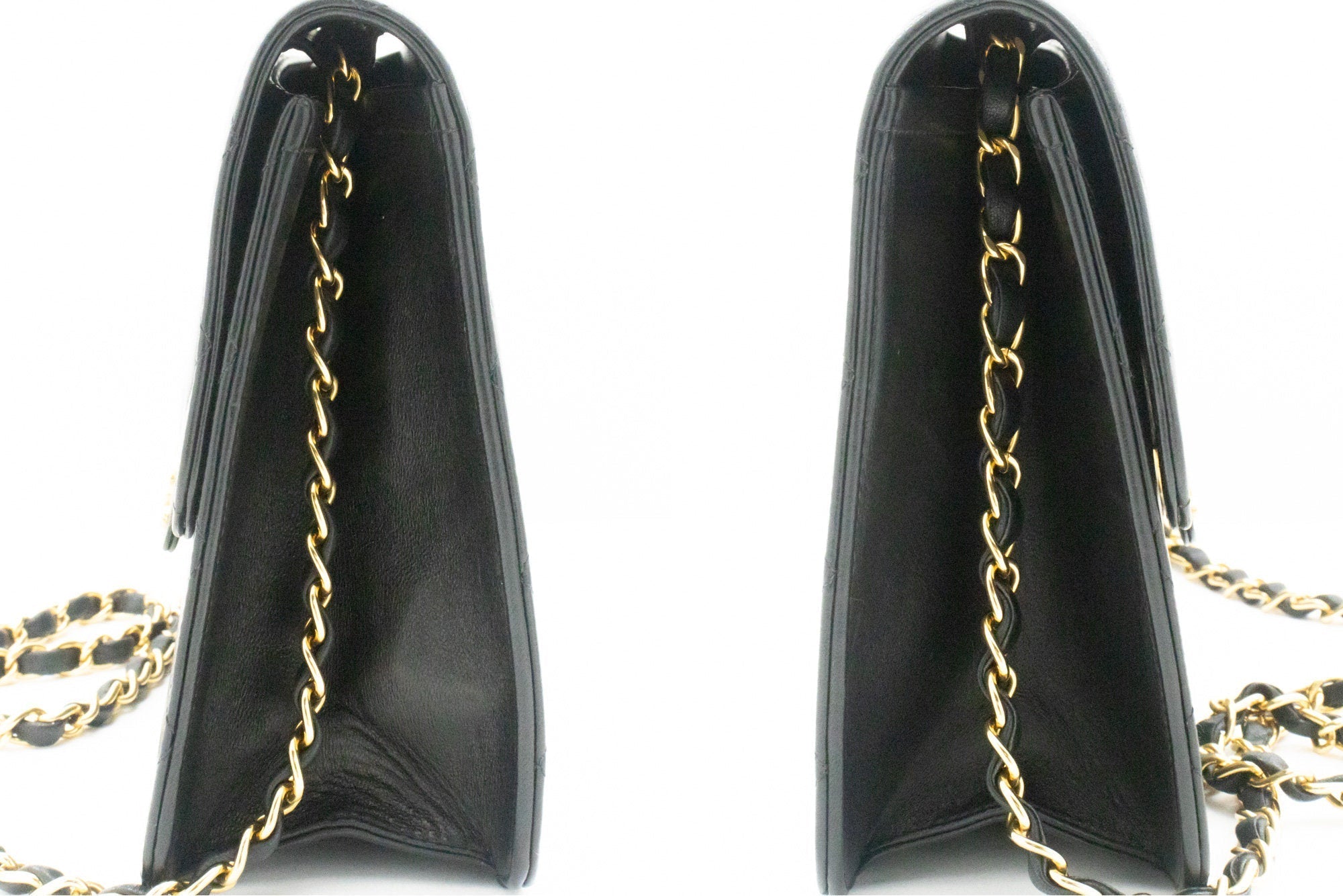 Top Quality Chanel Chain Shoulder Bag Clutch Black Quilted New Lambskin Purse
