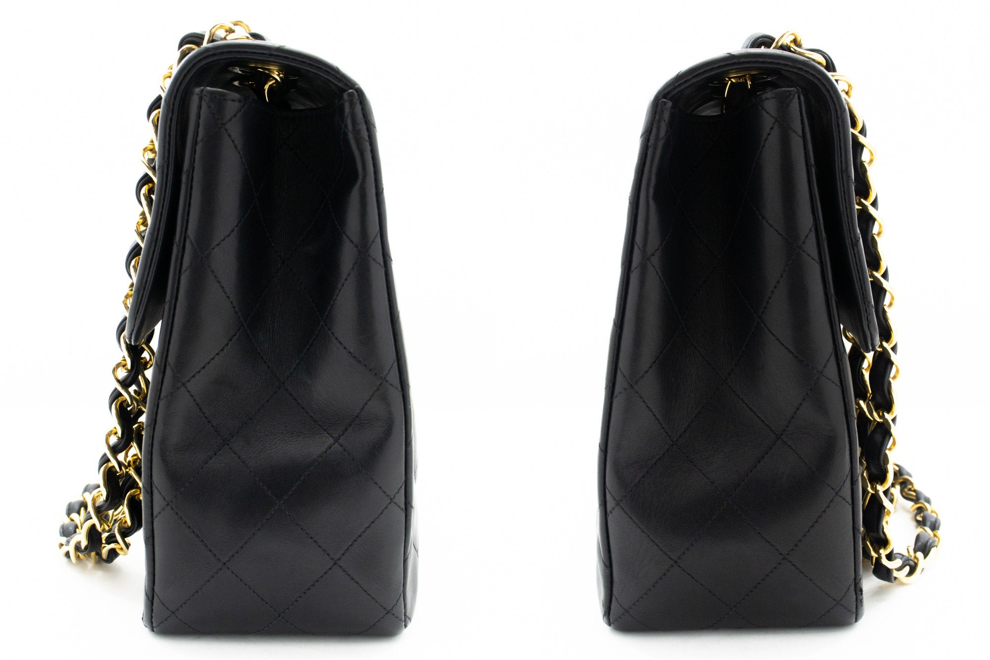 Top Quality Chanel Classic Large 13 New Chain Shoulder Bag Black Lambskin