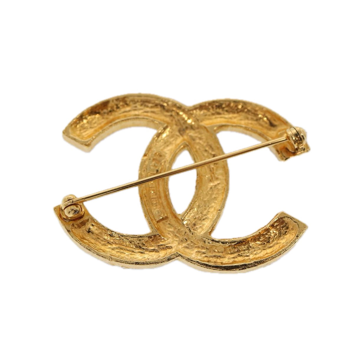 Top Quality Chanel COCO Mark Brooch metal Gold CC Auth am6769