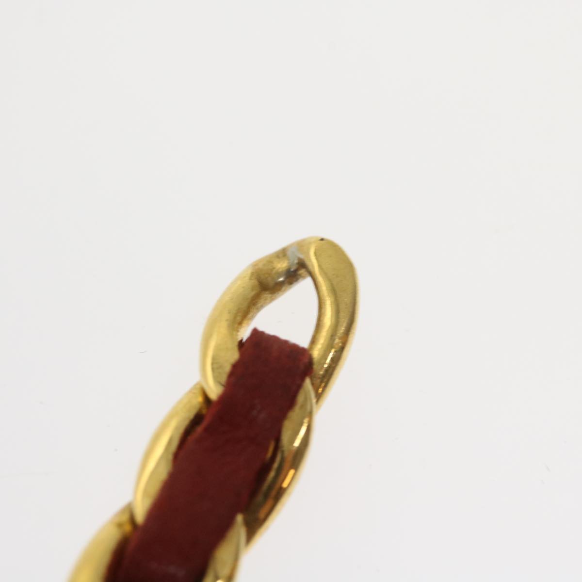 Top Quality Chanel COCO Mark Chain Belt Red CC Auth ar10386B