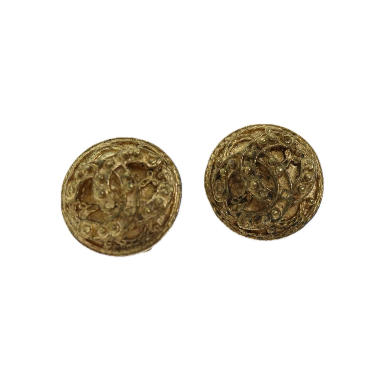 Top Quality Chanel COCO Mark Earring Gold CC Auth ar11601B
