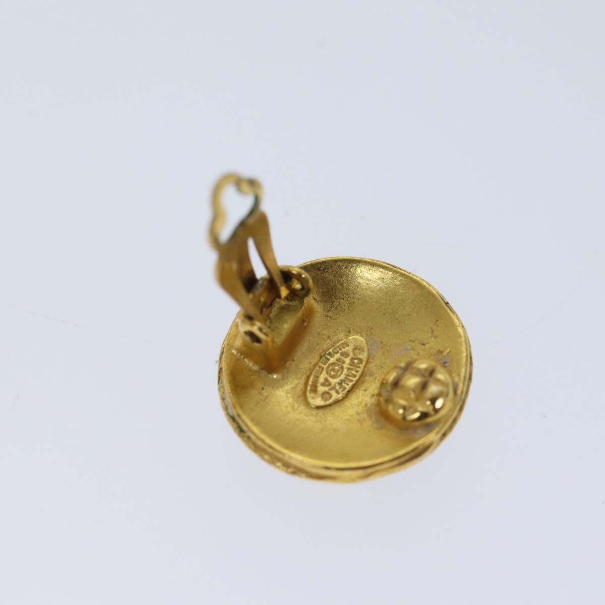 Top Quality Chanel COCO Mark Earring Gold CC Auth ar11602B