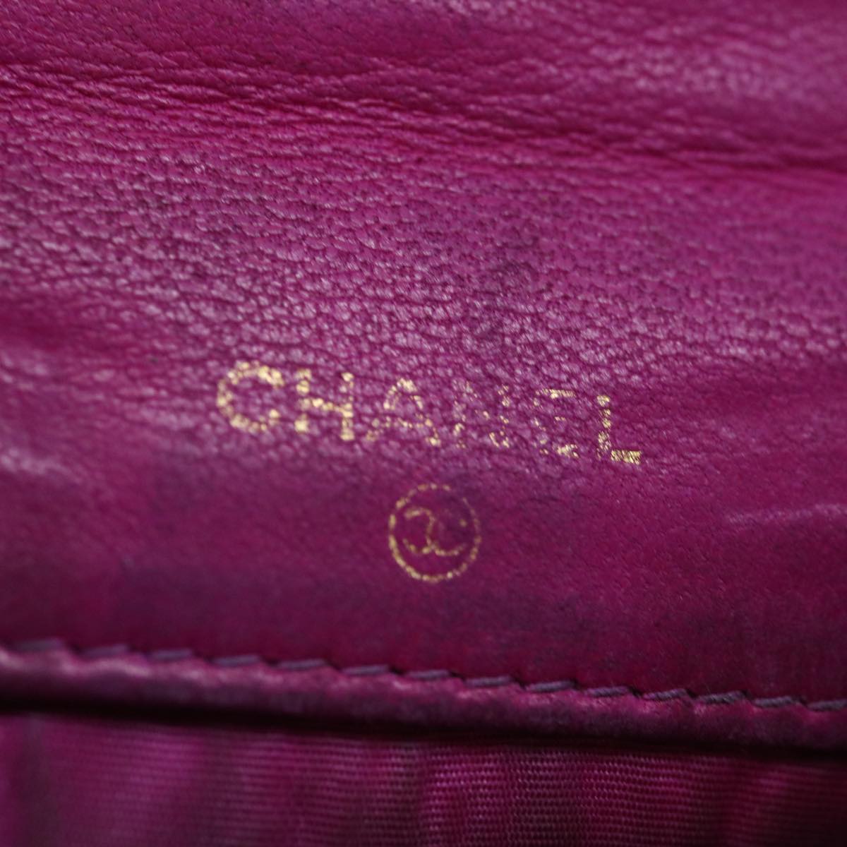 Top Quality Chanel COCO Mark Coin Purse Caviar Skin Pink CC Auth ar11706
