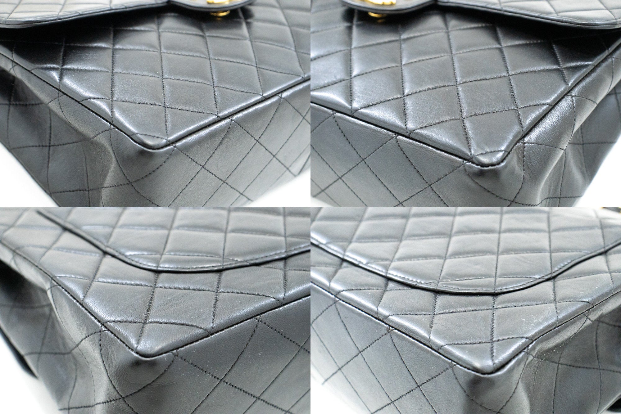 Top Quality Chanel Classic Large 11 Chain Shoulder Bag New Black Lambskin