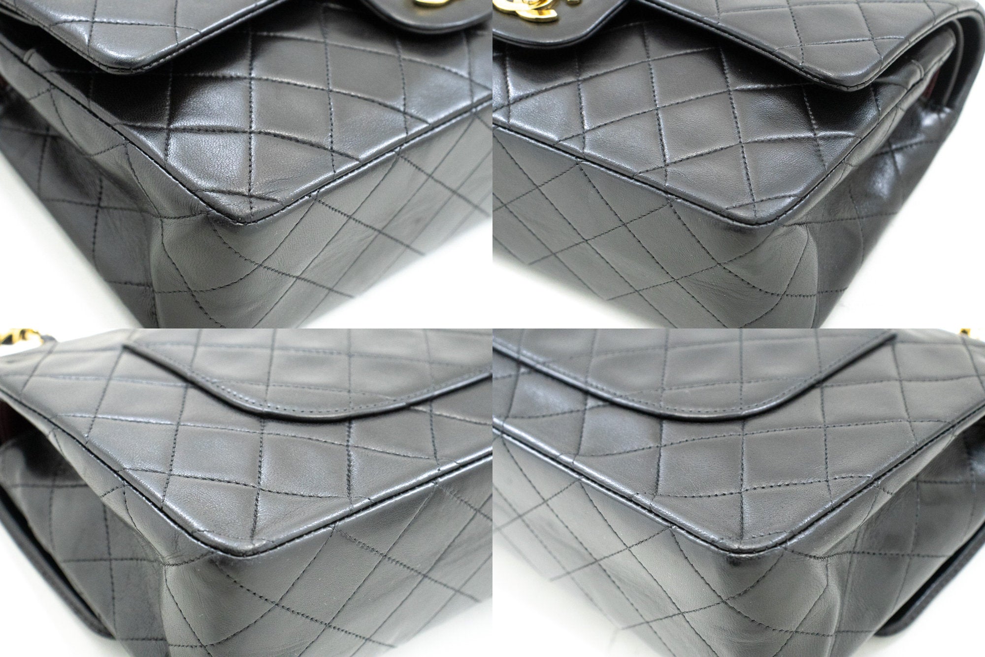 Top Quality Chanel Classic Double New 10 Chain Shoulder Bag Black Lambskin