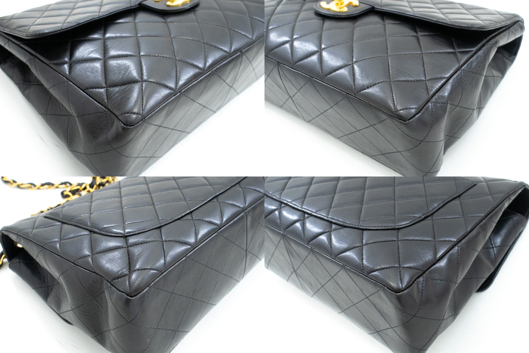 Top Quality Chanel Classic Large 11 Chain Shoulder Bag New Black Lambskin
