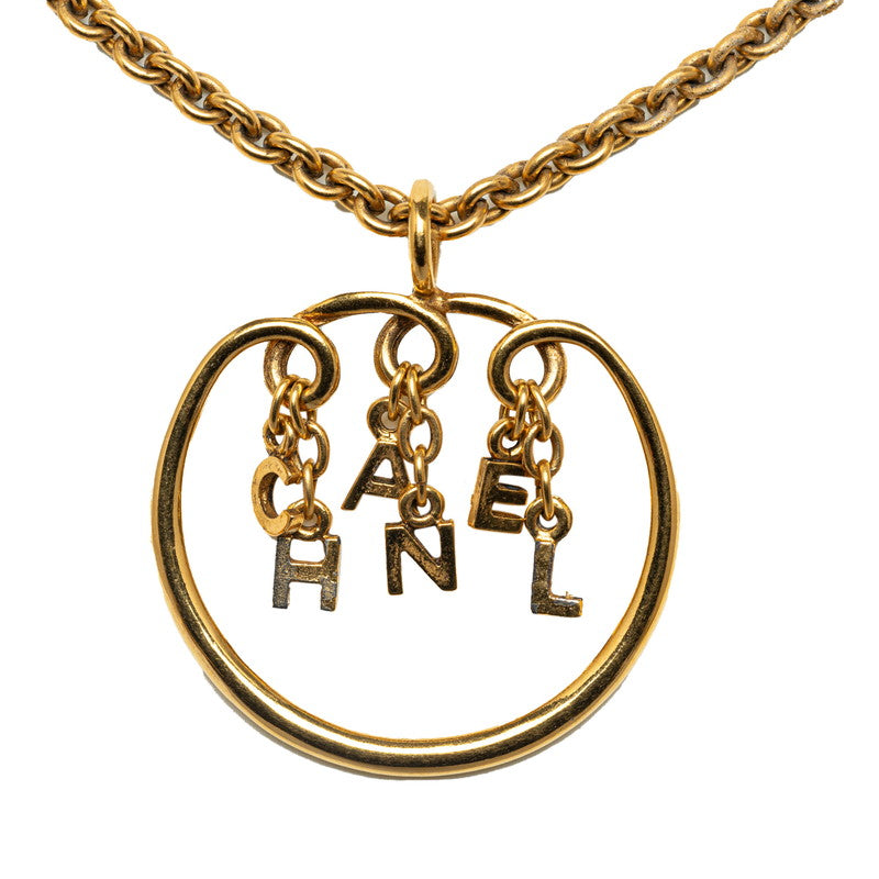 Top Quality Chanel Logo Gold Necklace
