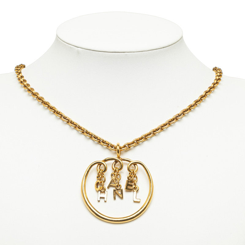 Top Quality Chanel Logo Gold Necklace