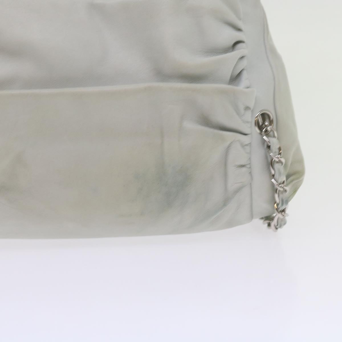 Top Quality Chanel Chain Shoulder Bag Leather White CC Auth bs10195