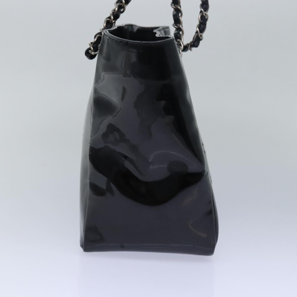 Top Quality Chanel Chain Triple Coco Tote Bag Enamel Black CC Auth bs15708