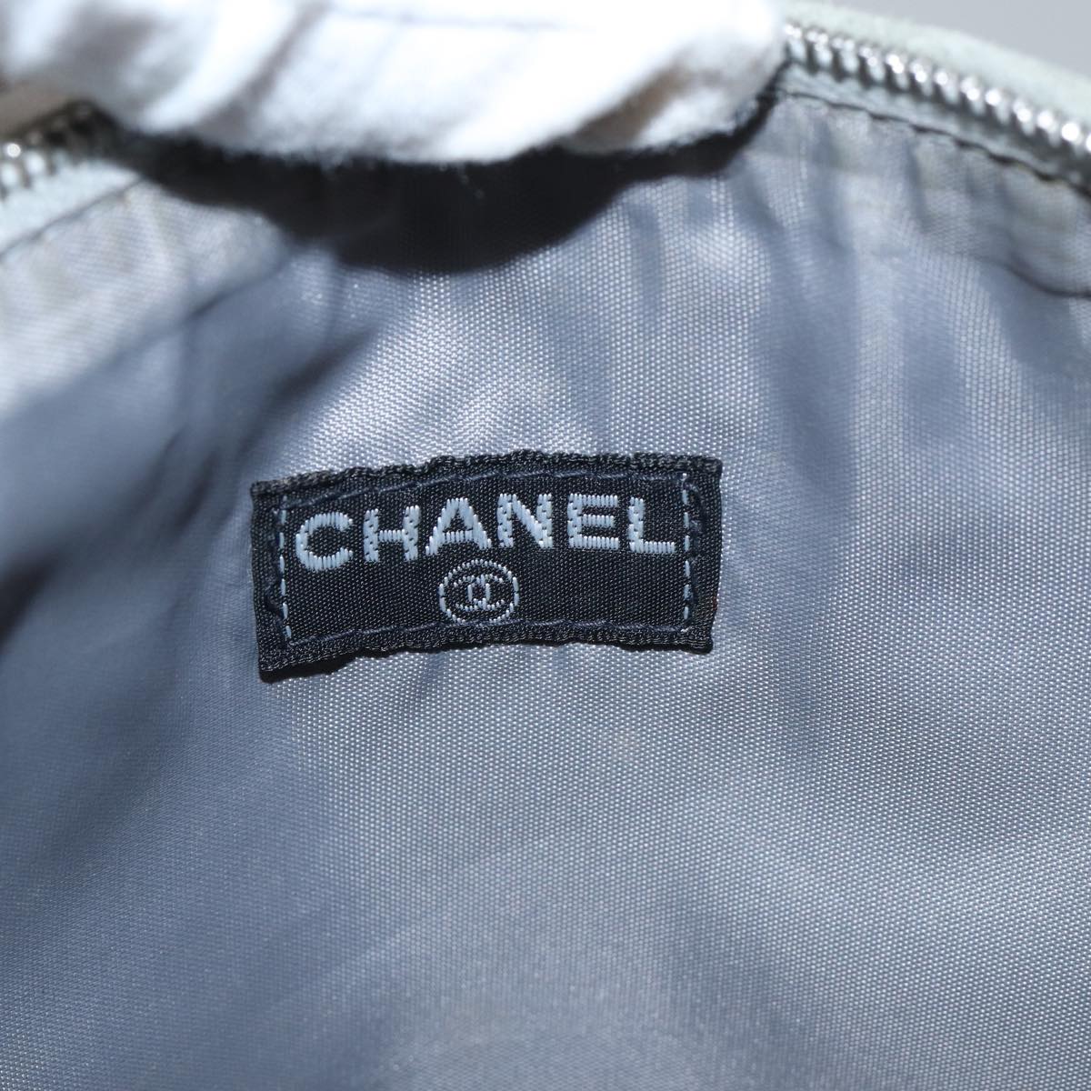 Top Quality Chanel Chain Shoulder Bag Suede Gray Silver CC Auth bs17158