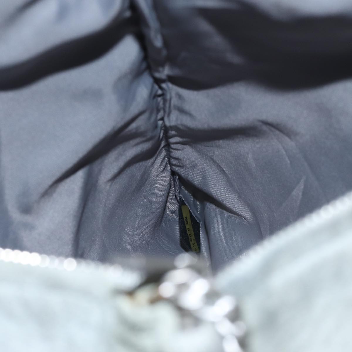 Top Quality Chanel Chain Shoulder Bag Suede Gray Silver CC Auth bs17158