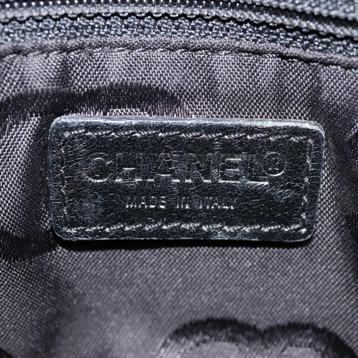 Top Quality Chanel Choco Bar Chain Hand Bag Cotton Gray CC Auth bs17534