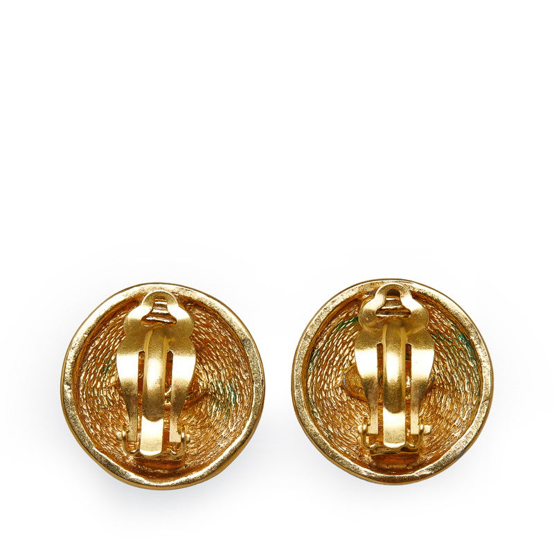 Top Quality Chanel Matelasse Coco Mark Gold Plated Earrings