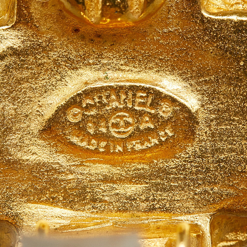 Top Quality Chanel Vintage Coco Mark Cross Earrings Gold Plated