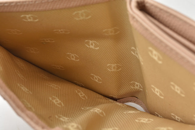 Top Quality Chanel Leather Bifold Wallet A20902 Beige