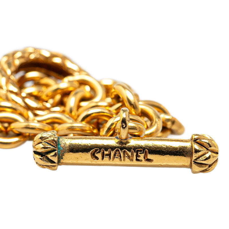Top Quality Chanel Vintage Coco Mark Sun Motif Necklace Gold Plated