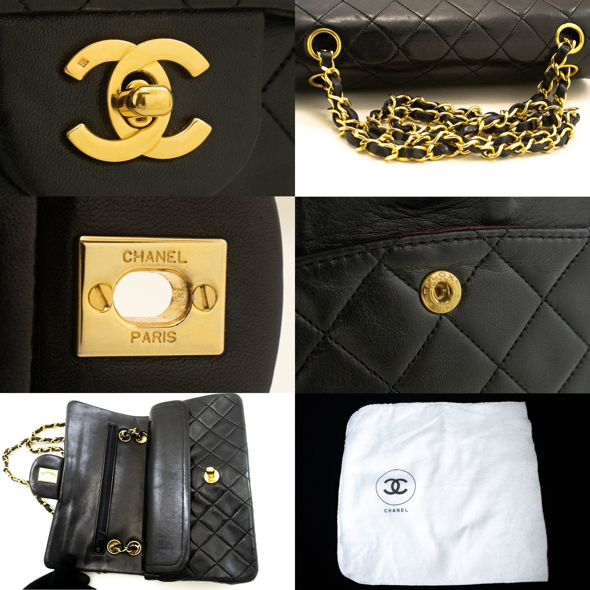 Top Quality Chanel Classic Double New 9 Chain Shoulder Bag Black Lambskin
