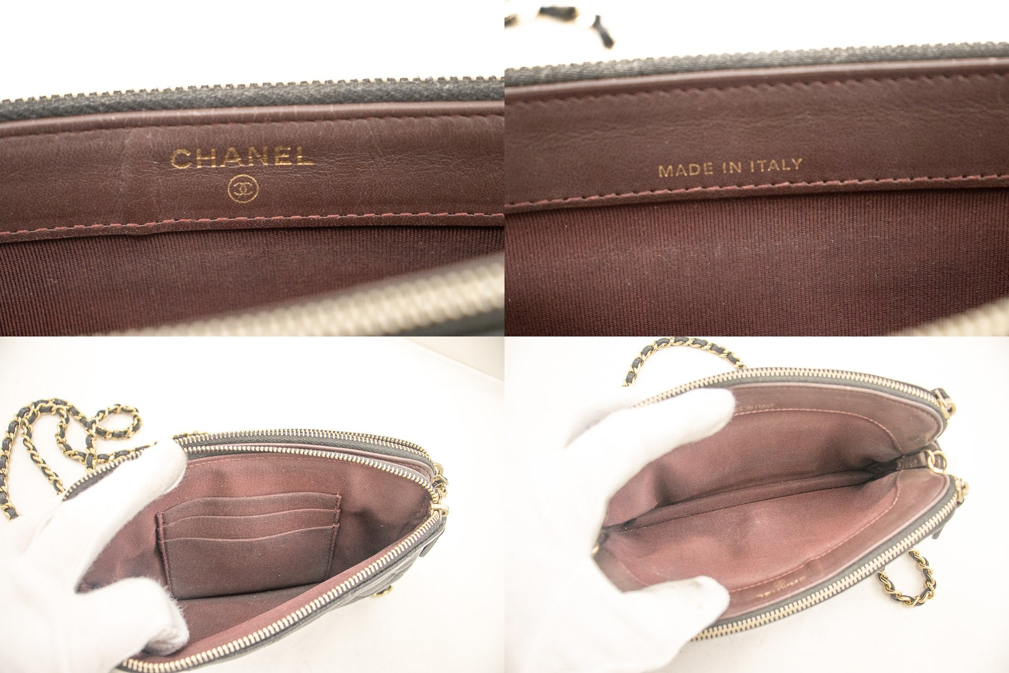 Top Quality Chanel Caviar Wallet On Chain WOC Double Zip Chain Shoulder Bag