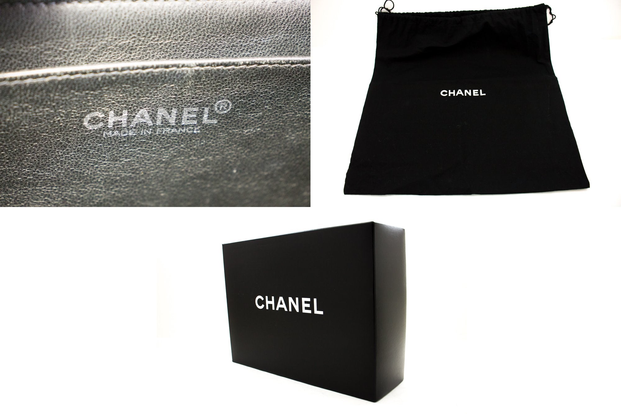 Top Quality Chanel Classic Large 11 Chain Shoulder Bag Black Grained Calfskin