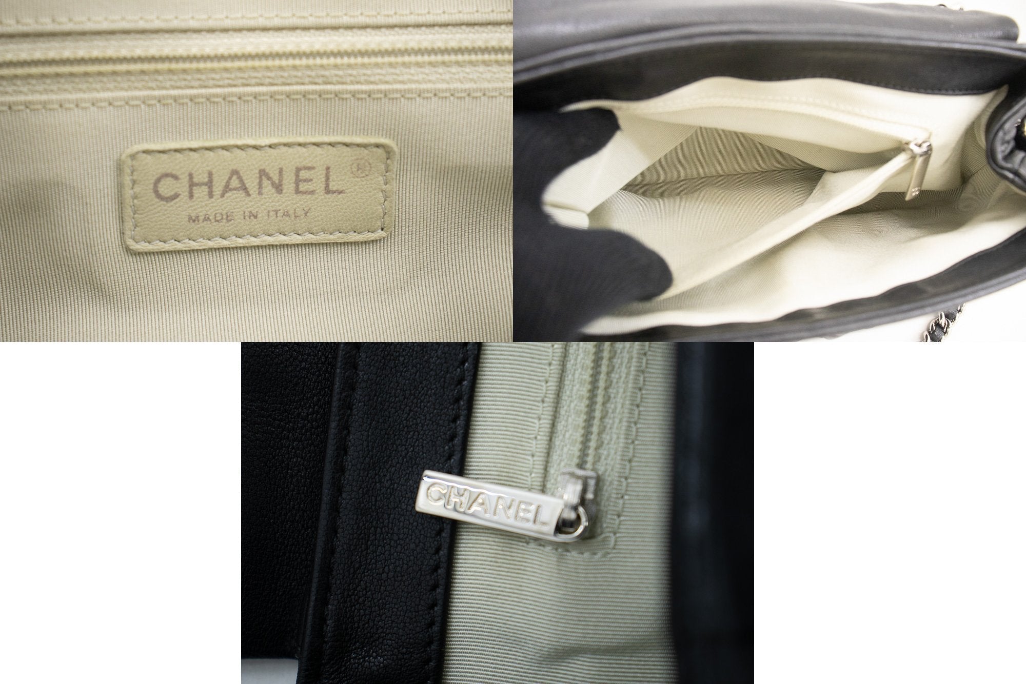 Top Quality Chanel Chain Around Shoulder Bag Crossbody Black Calfskin Leather