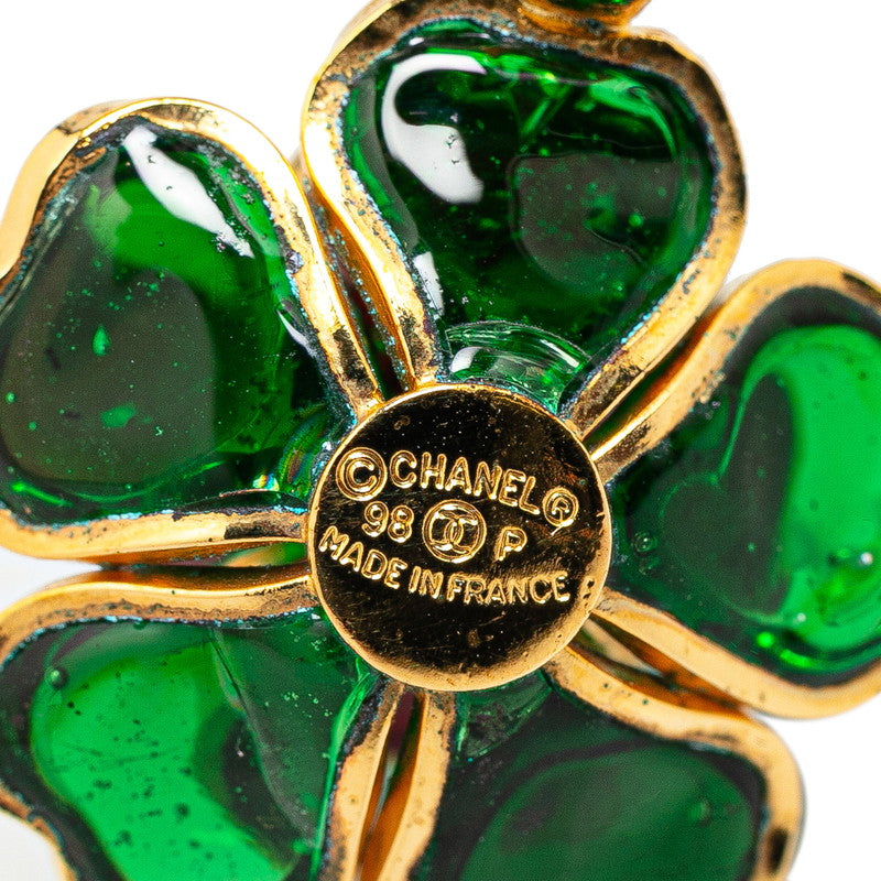Top Quality Chanel Camellia Pendant Gold Green Multicolor