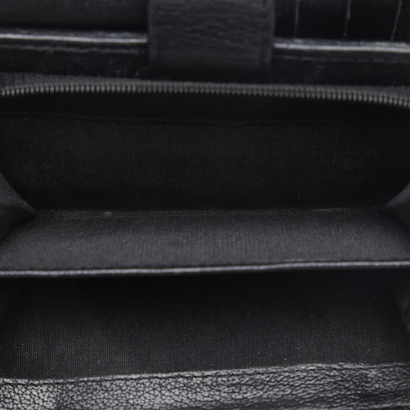 Top Quality Chanel CAMERIA COCOMARK Folding Wallet Black Leather CHANEL