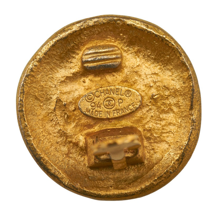 Top Quality Chanel Vintage Cocomark Round Stamp Earring Gold Ladies Top Quality Chanel (. Paris)
