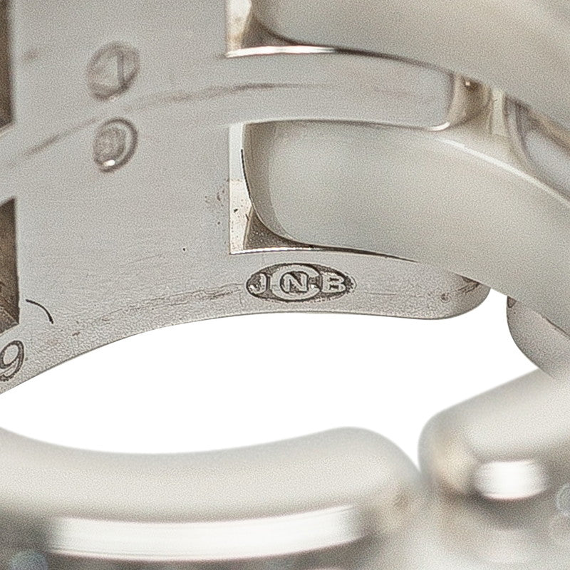 Top Quality Chanel White Gold Ceramic Ring #49