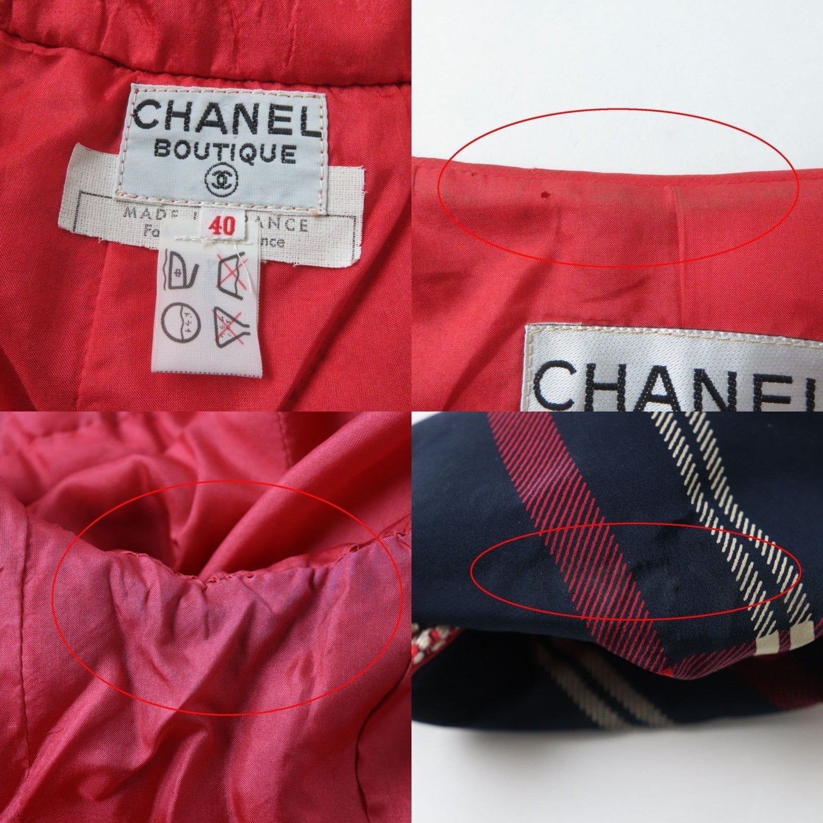Vintage Top Quality Chanel COCO Button Jacket Skirt Suit Set