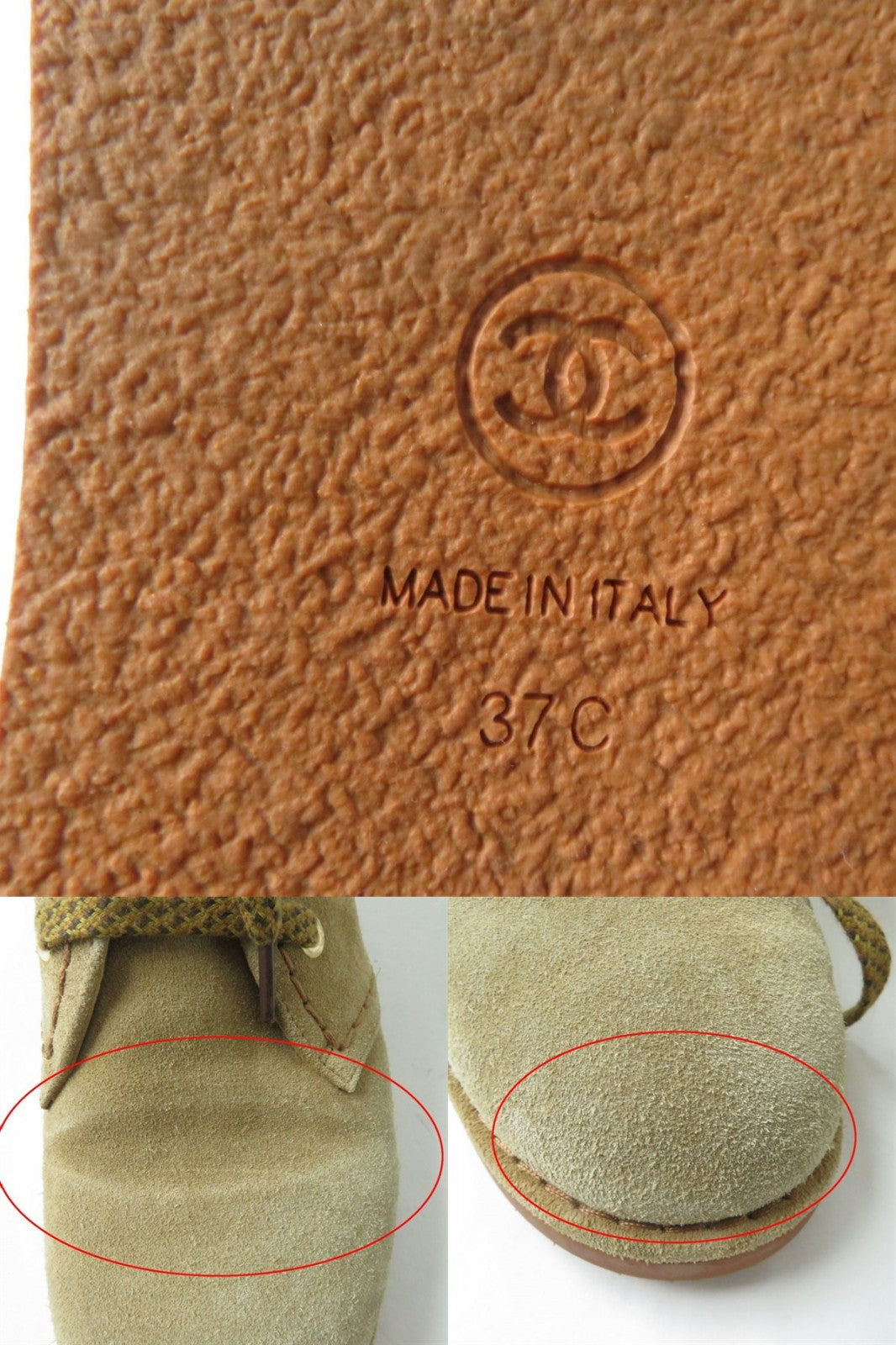 Top Quality Chanel Suede Leather Lace-up Short Boots Brown