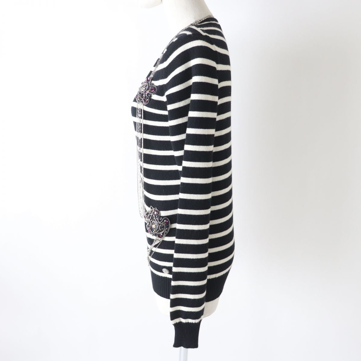 Top Quality Chanel Cashmere Beads Chain COCO Mark Knit