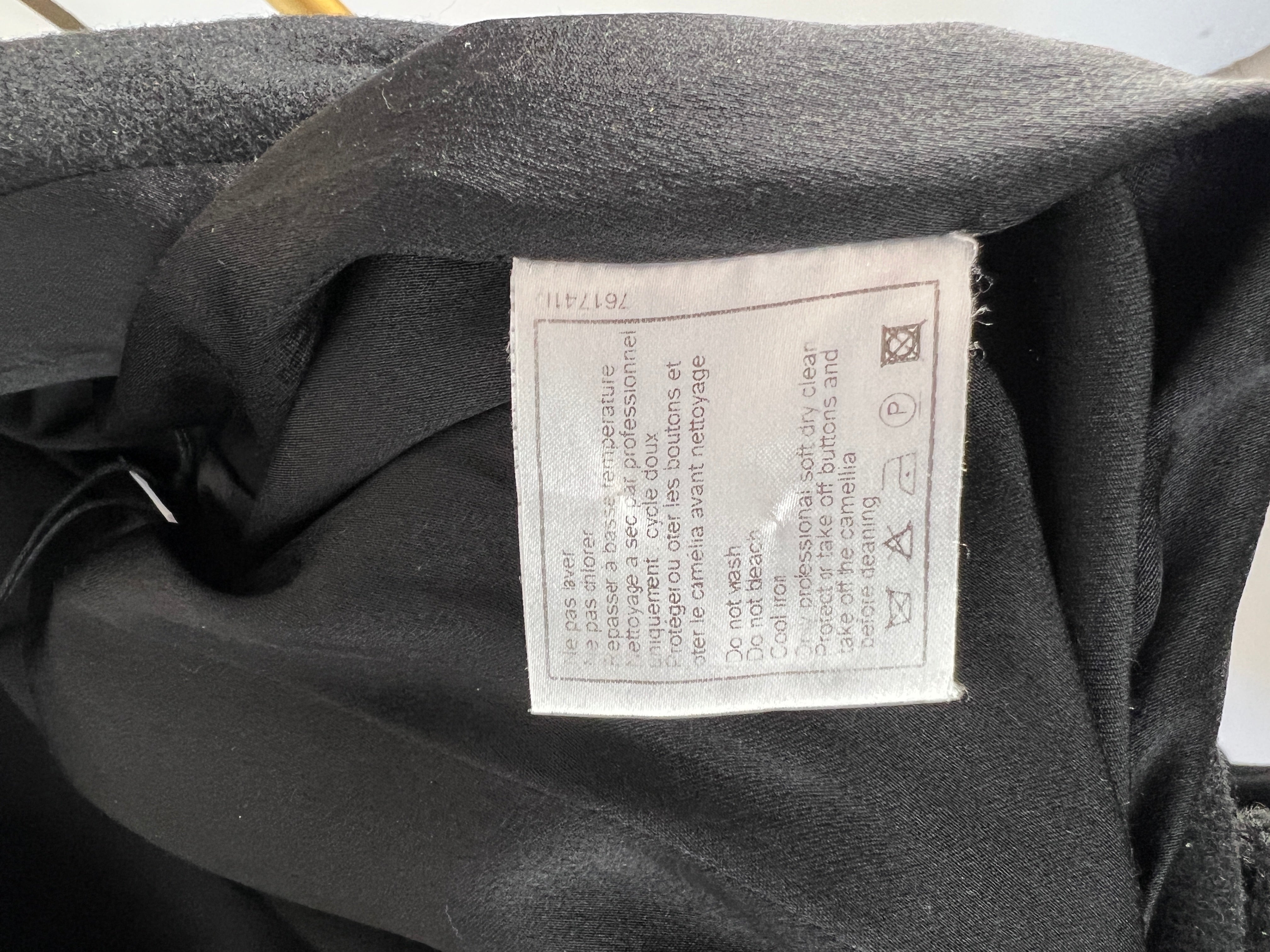 Top Quality Chanel Black Hooded Longline Wool Coat with Toggle Fasten Detail FR 42 (UK 10)