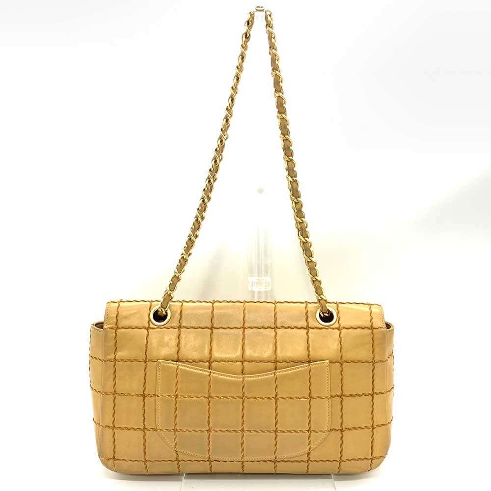 Top Quality Chanel Lambskin Wild Stitch Chocolate Bar Chain Shoulder Bag