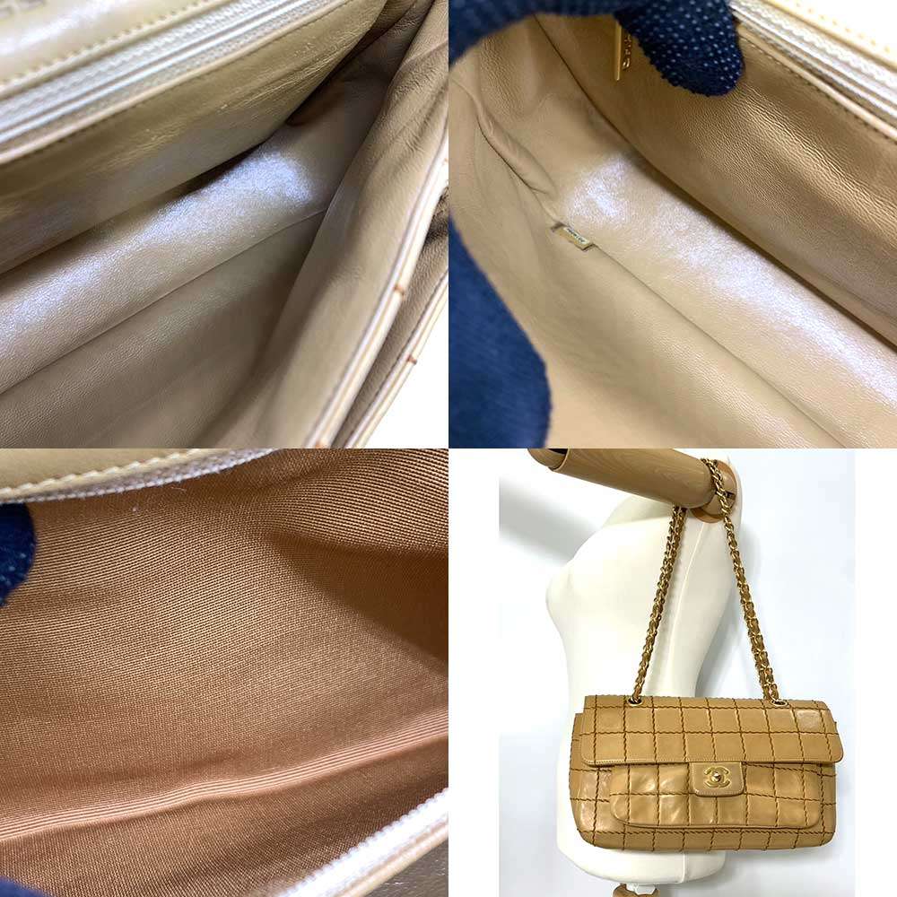Top Quality Chanel Lambskin Wild Stitch Chocolate Bar Chain Shoulder Bag