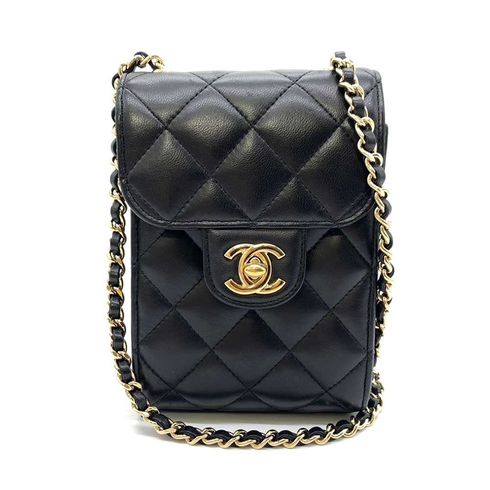Top Quality Chanel Classic Matelasse Chain Shoulder Bag Black