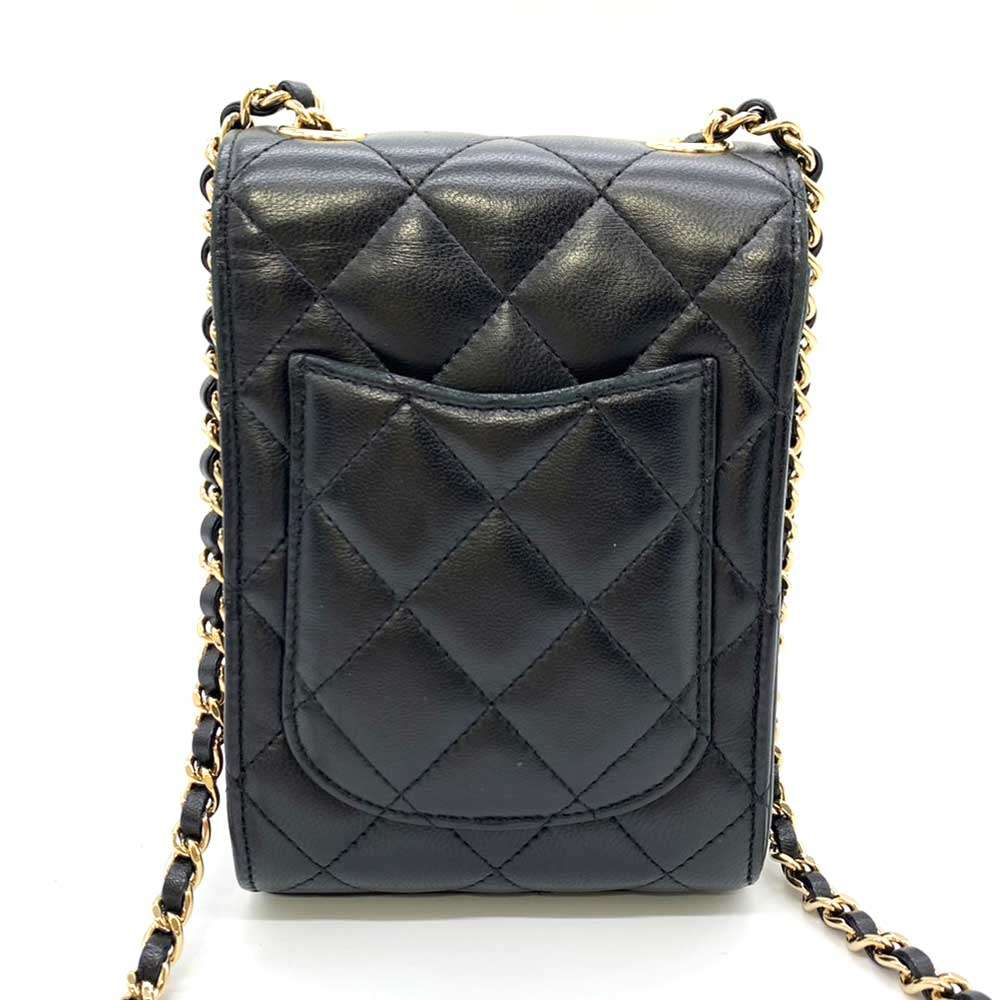 Top Quality Chanel Classic Matelasse Chain Shoulder Bag Black
