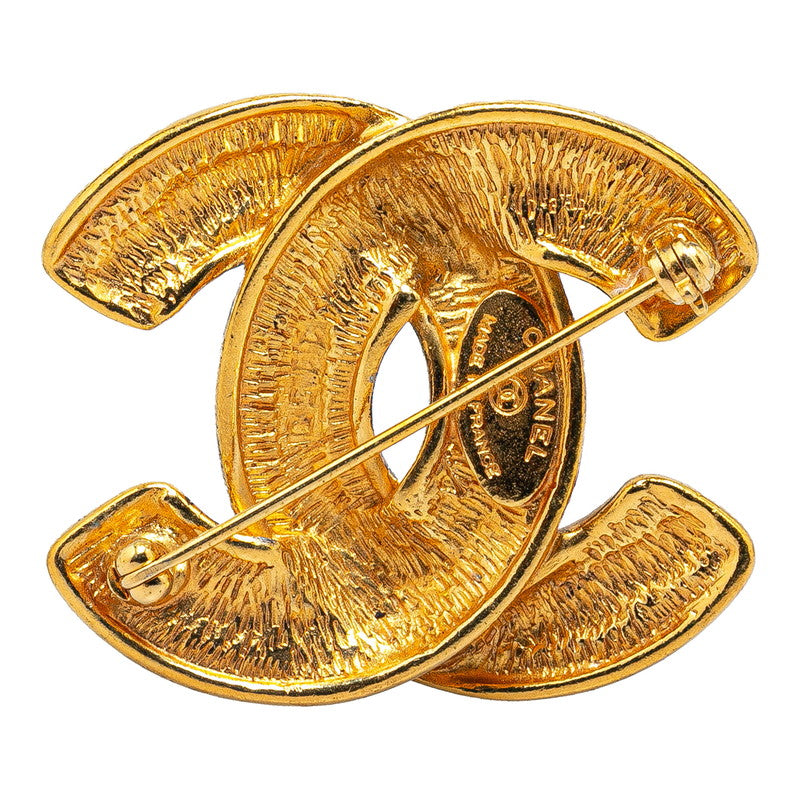 Top Quality Chanel Matelasse Coco Mark Brooch Gold Plated