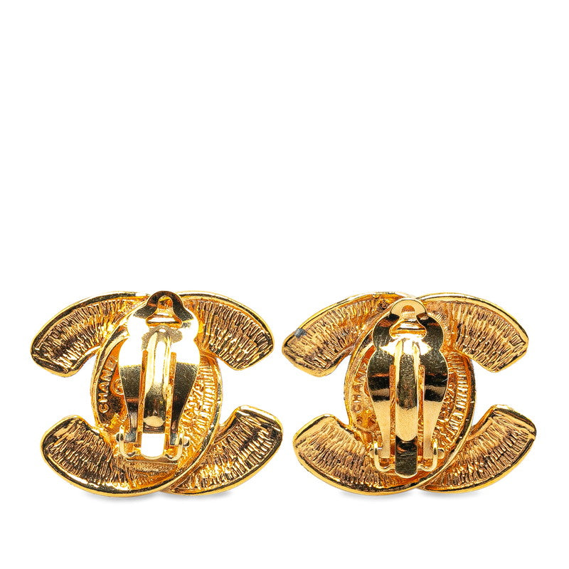 Top Quality Chanel Matelasse Coco Mark Earrings Gold Plated