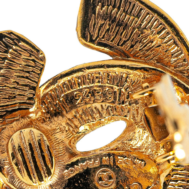 Top Quality Chanel Matelasse Coco Mark Earrings Gold Plated